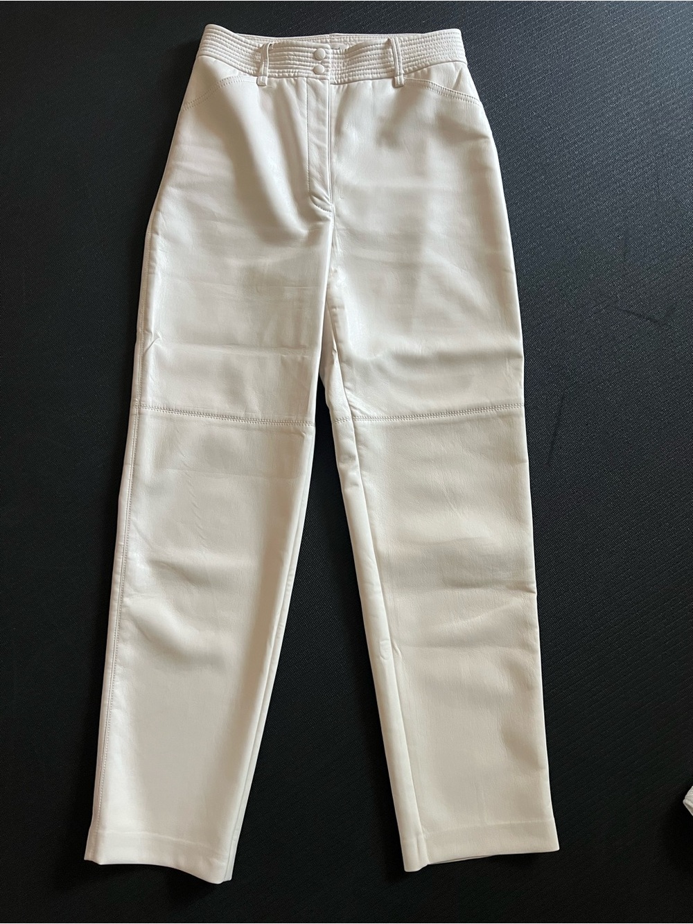Aritzia Wilfred Funk Birch Faux-Leather Straight-Leg Pants